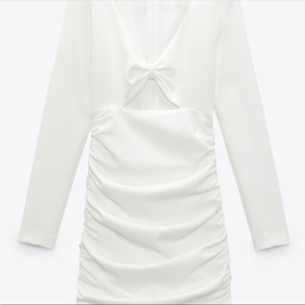 zara white dress